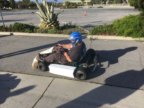 Jonny in go-kart